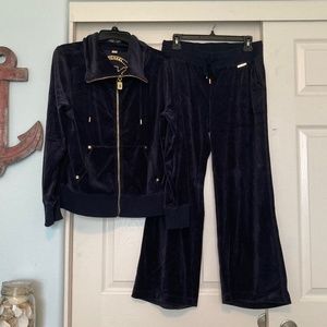 Michael Kors Matching Fleece Lounge Set: Full-Zip Jacket & Sweatpants